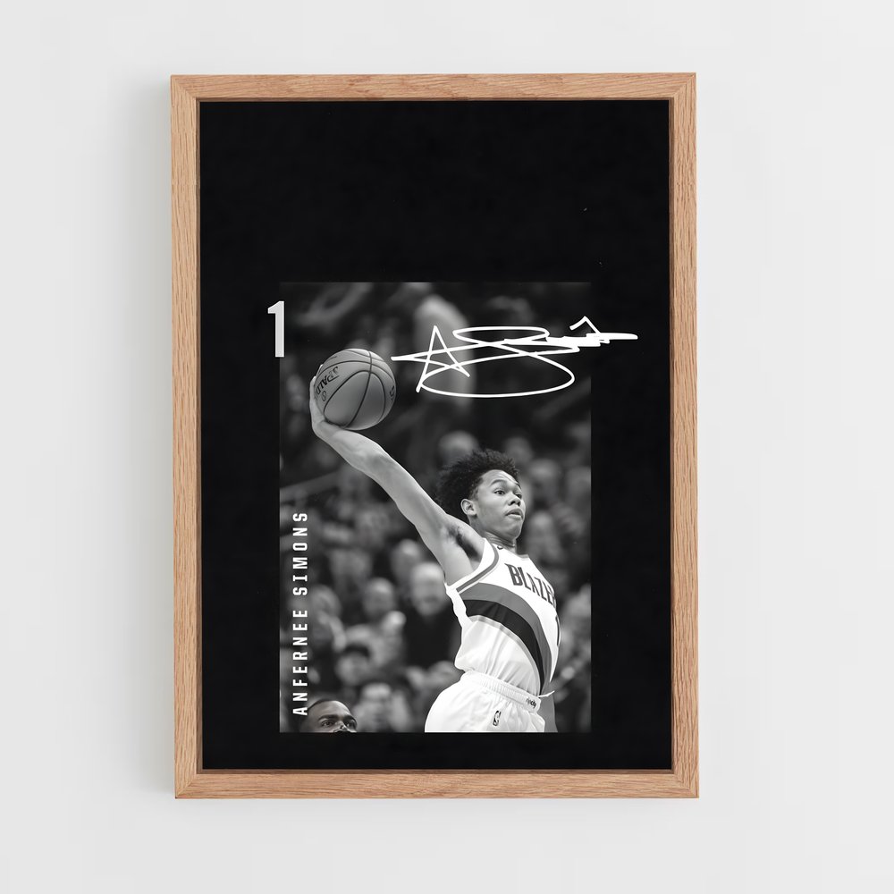 Poster Dunk Noir – affiche Basketball (vue 4)